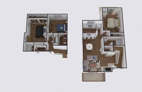 Floor plan for 3 beds, 2 baths, 1330 sqft
